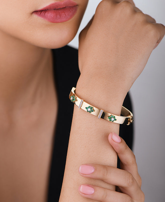 Diamond and Emerald bracelet